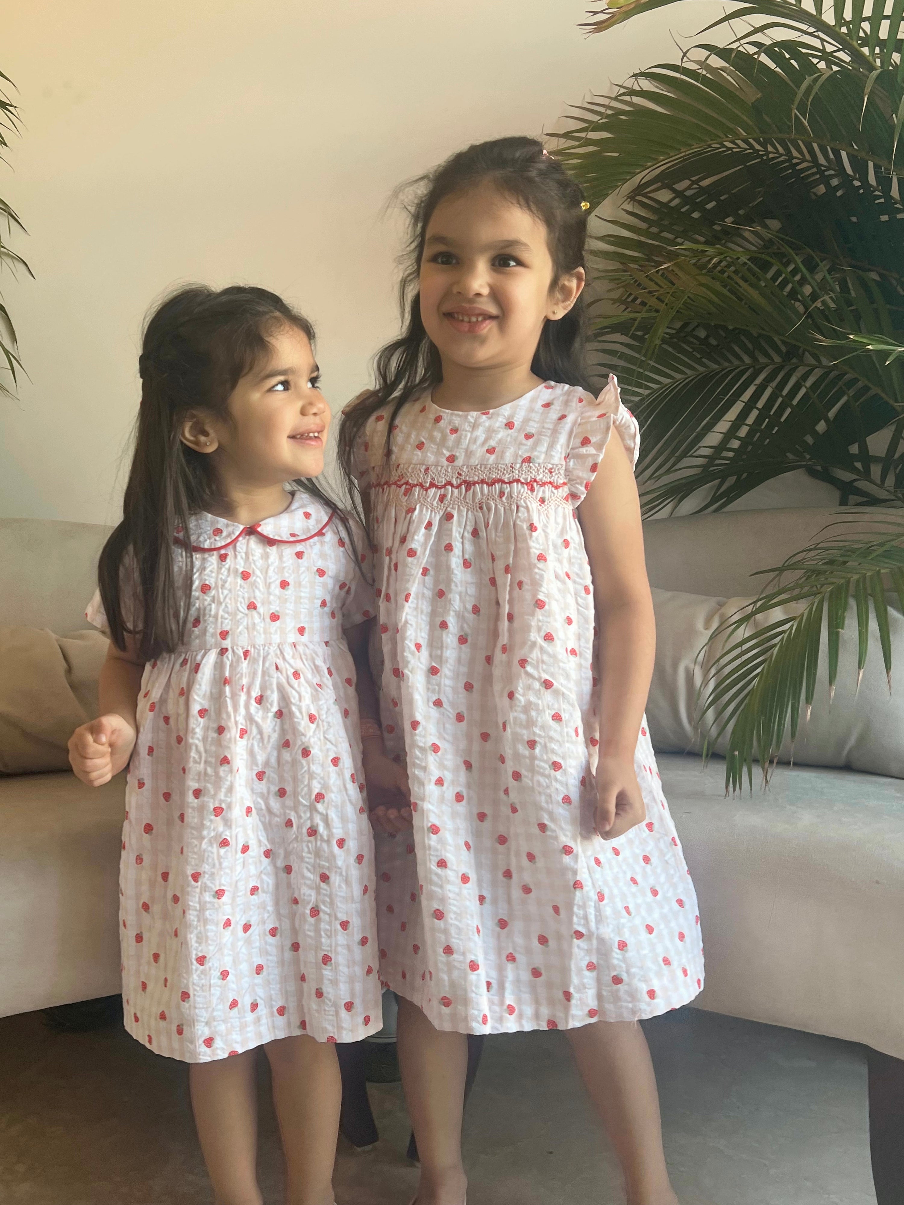 Sienna Strawberry Handsmocked Dress