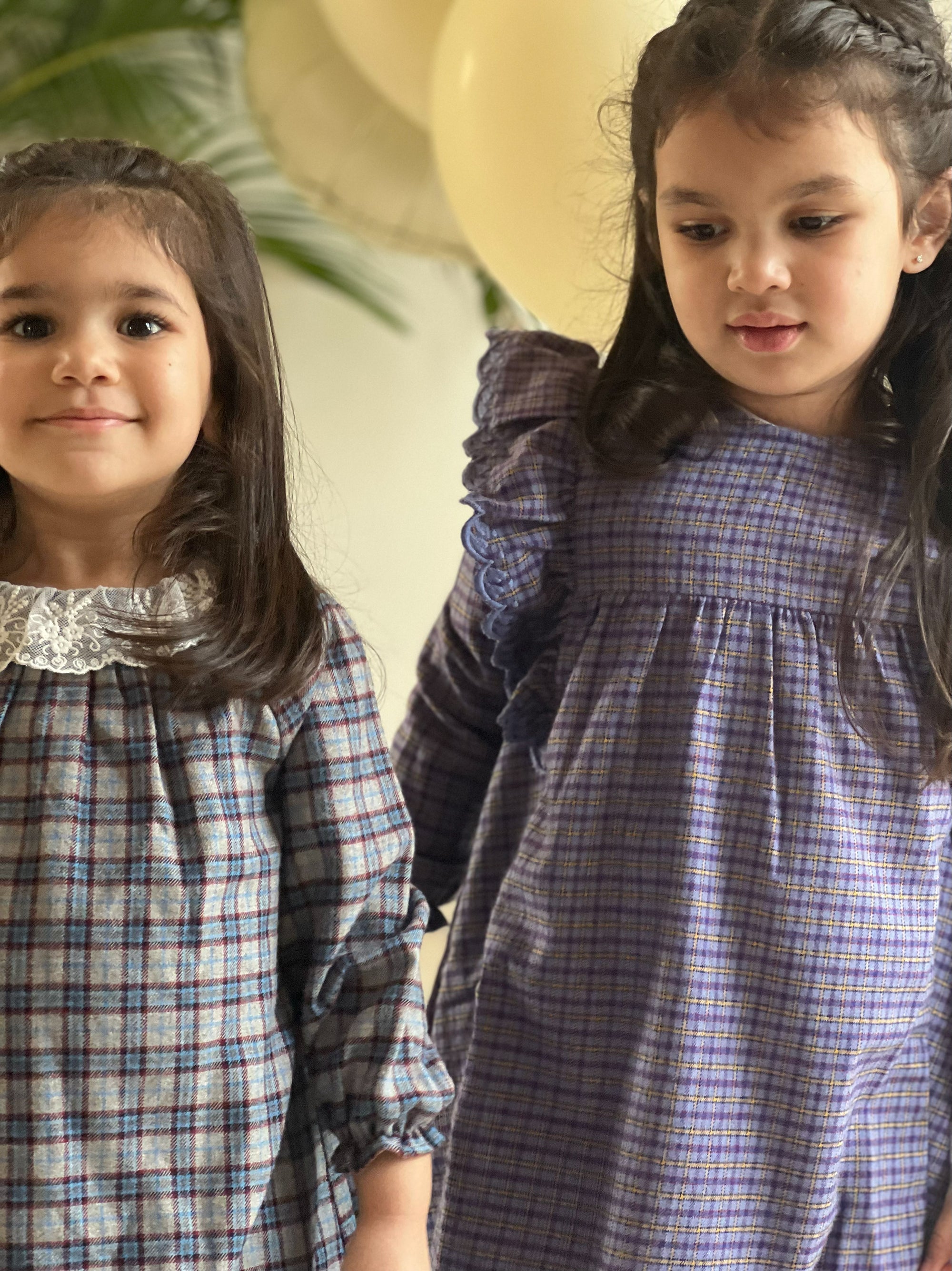 Flannel Raglan Lace Dress