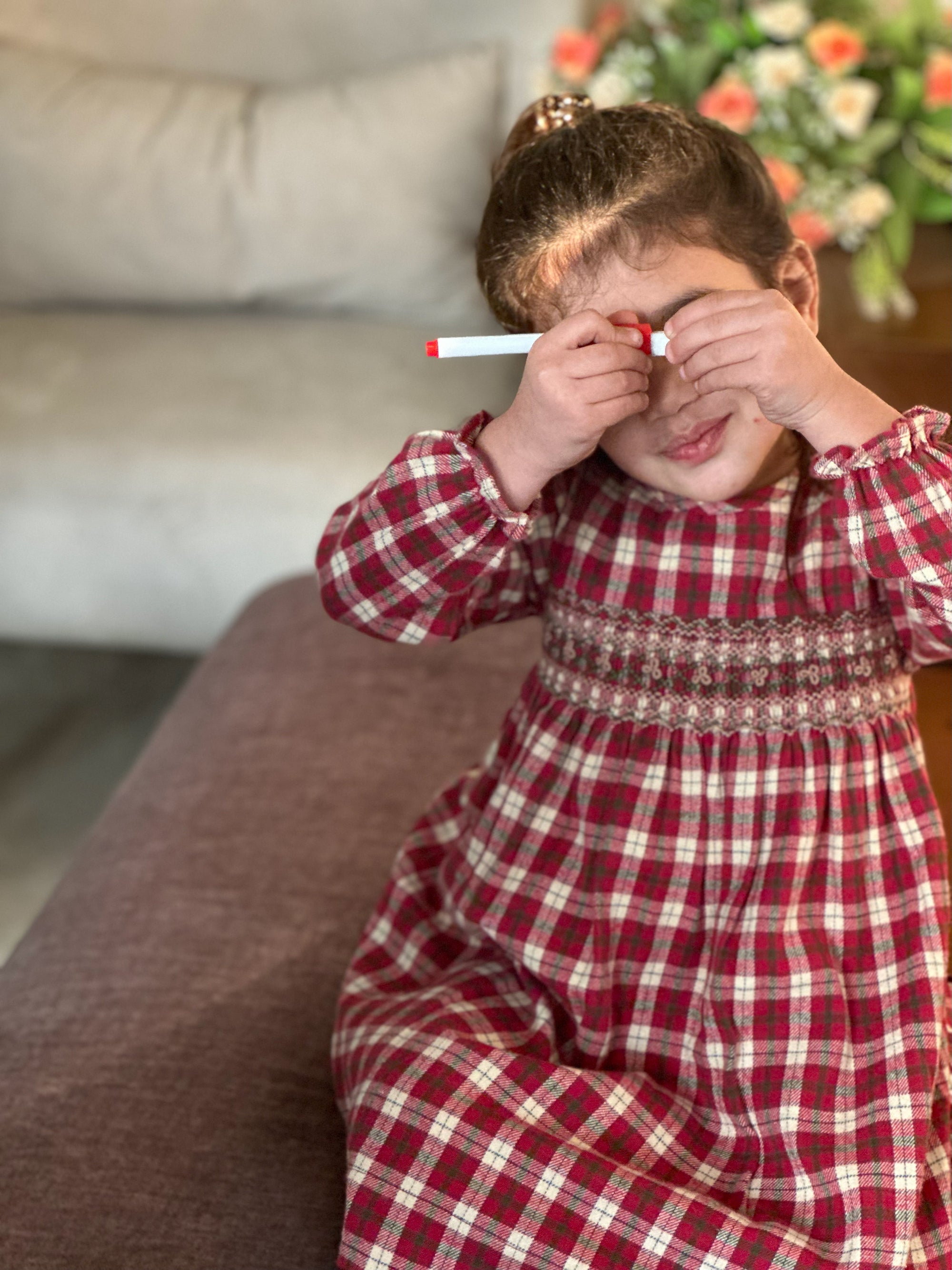 Red Check Chester Dress