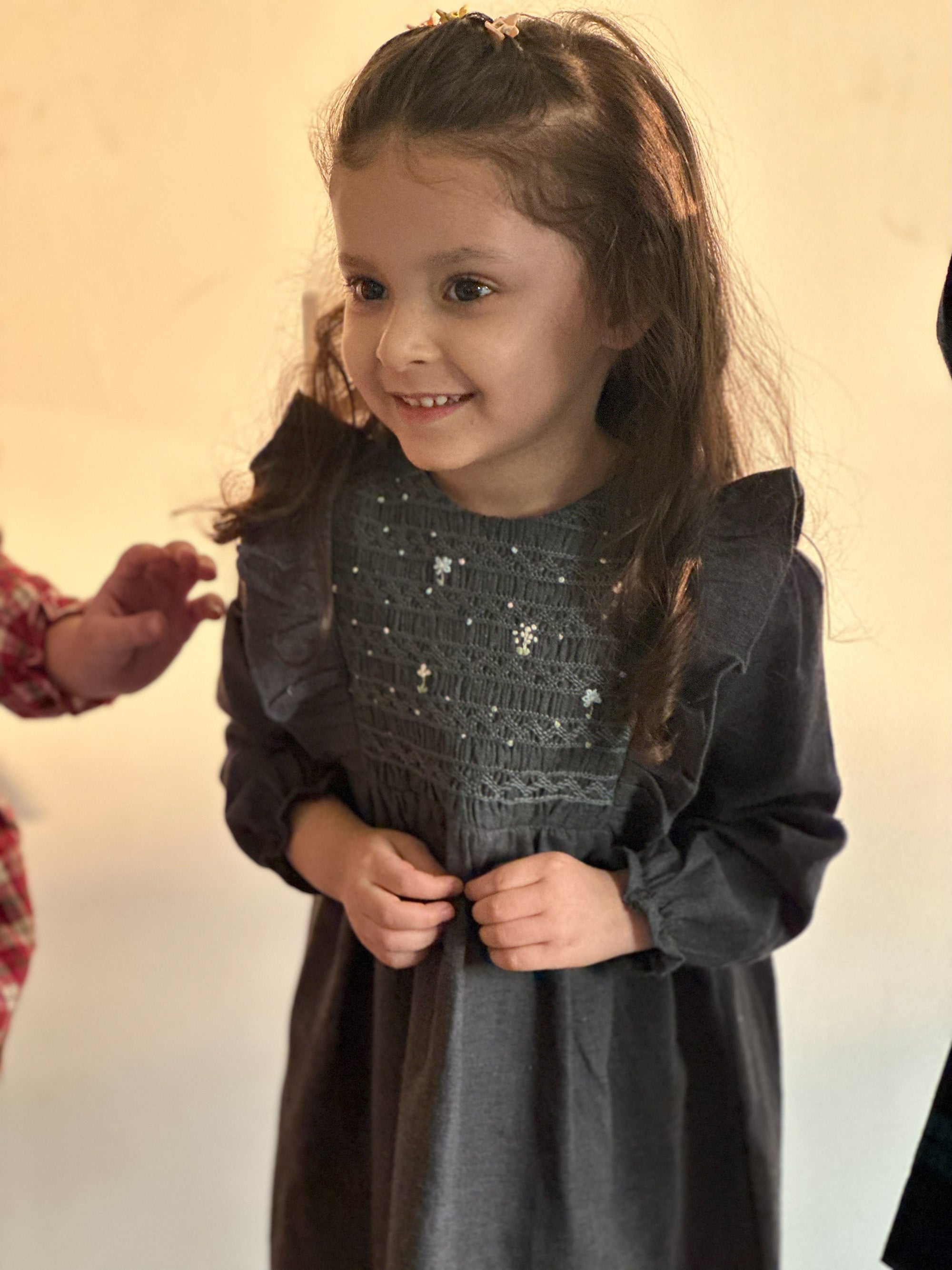 Grey Marl Handsmoked Dress