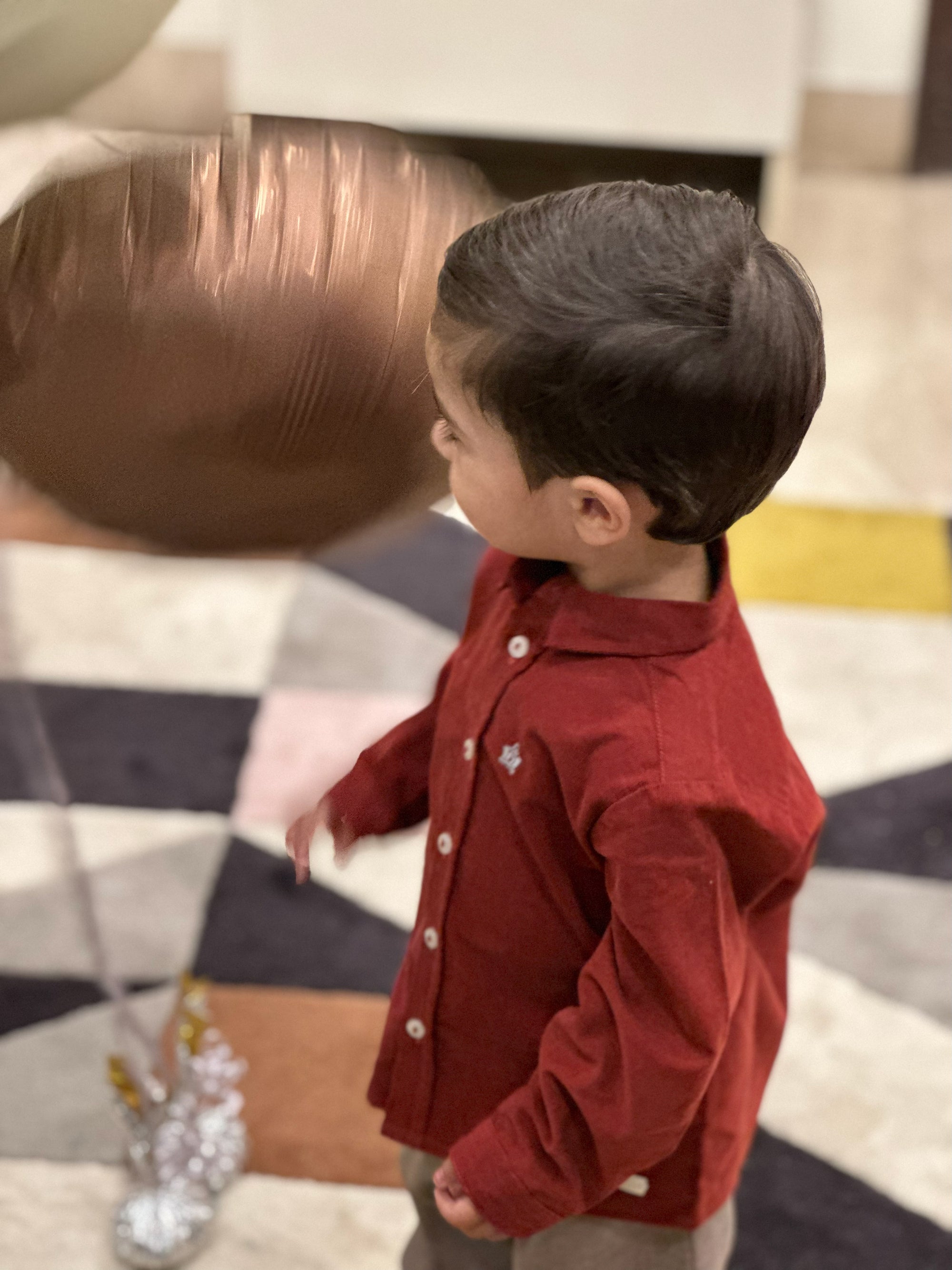 Maroon Corduroy Windsor Shirt