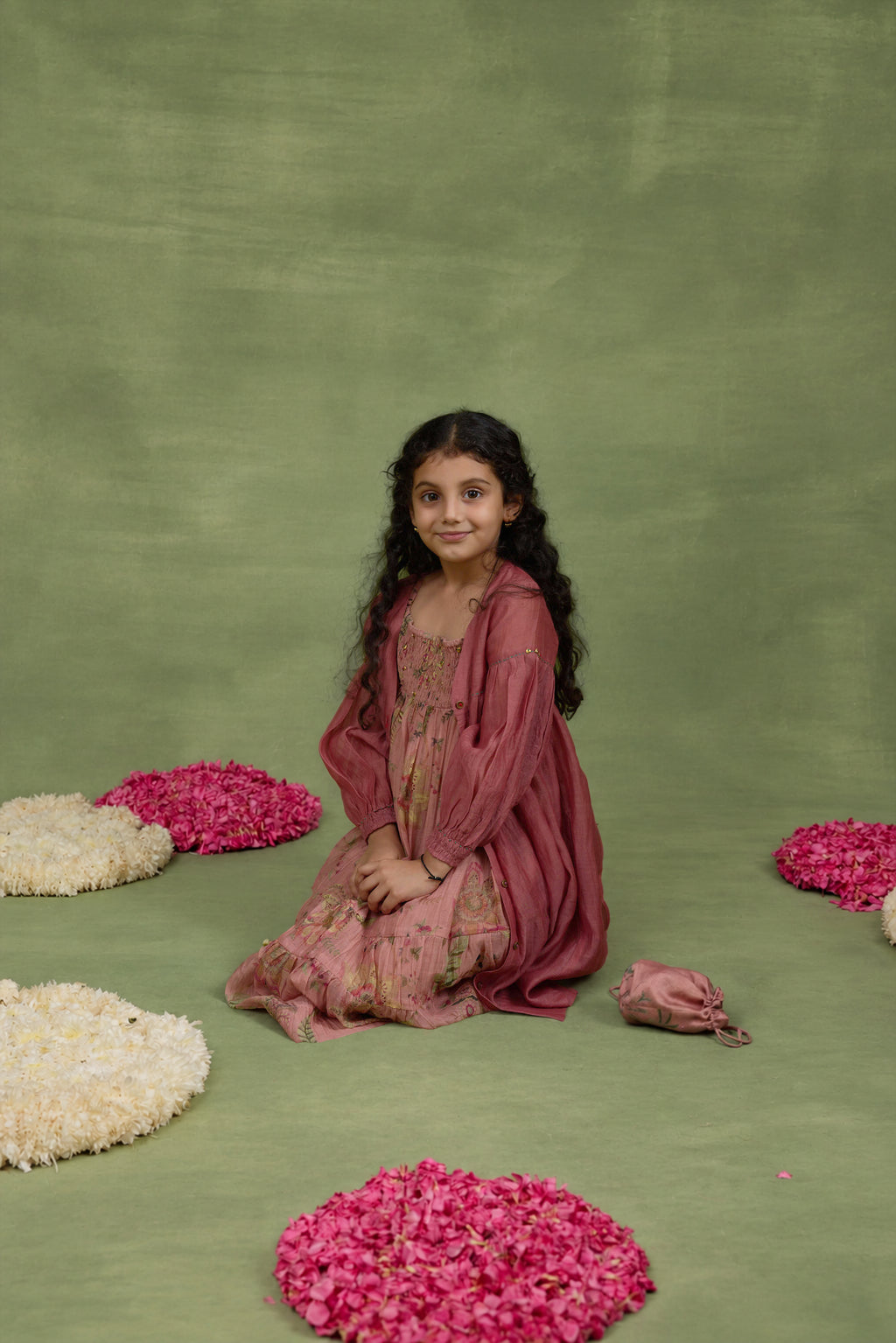 Gulabi Fuwara Peplum Set