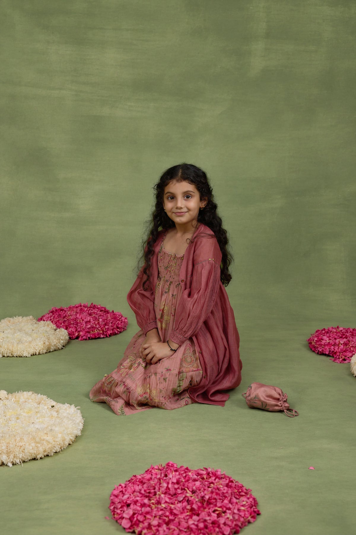 Gulabi Fuwara Peplum Set