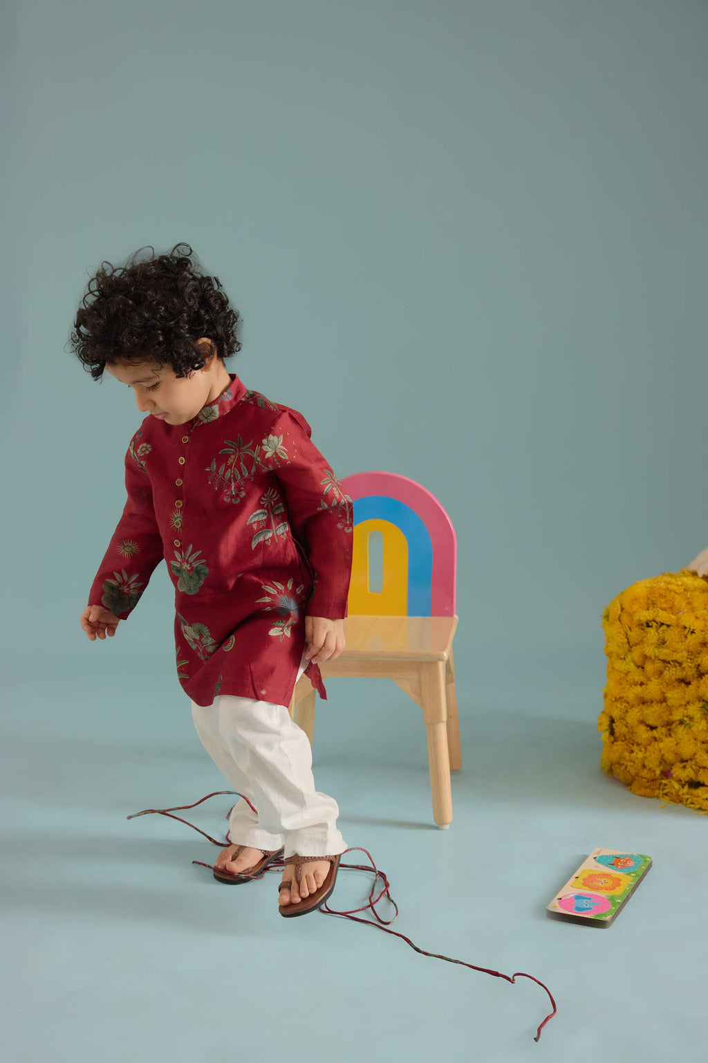Cherry Borassus Kurta Set