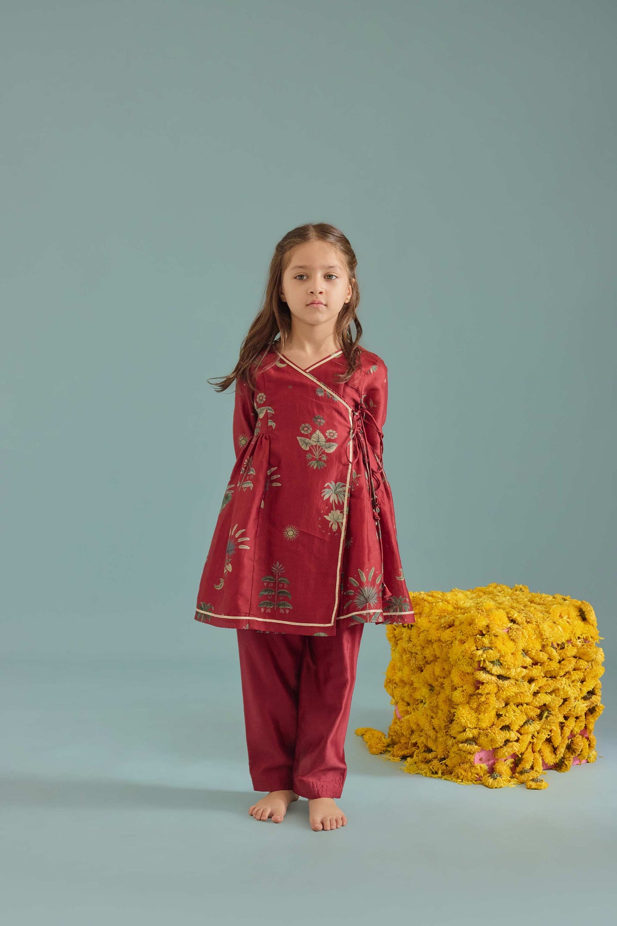 Cherry Borassus Angrakha Set - Palmyra