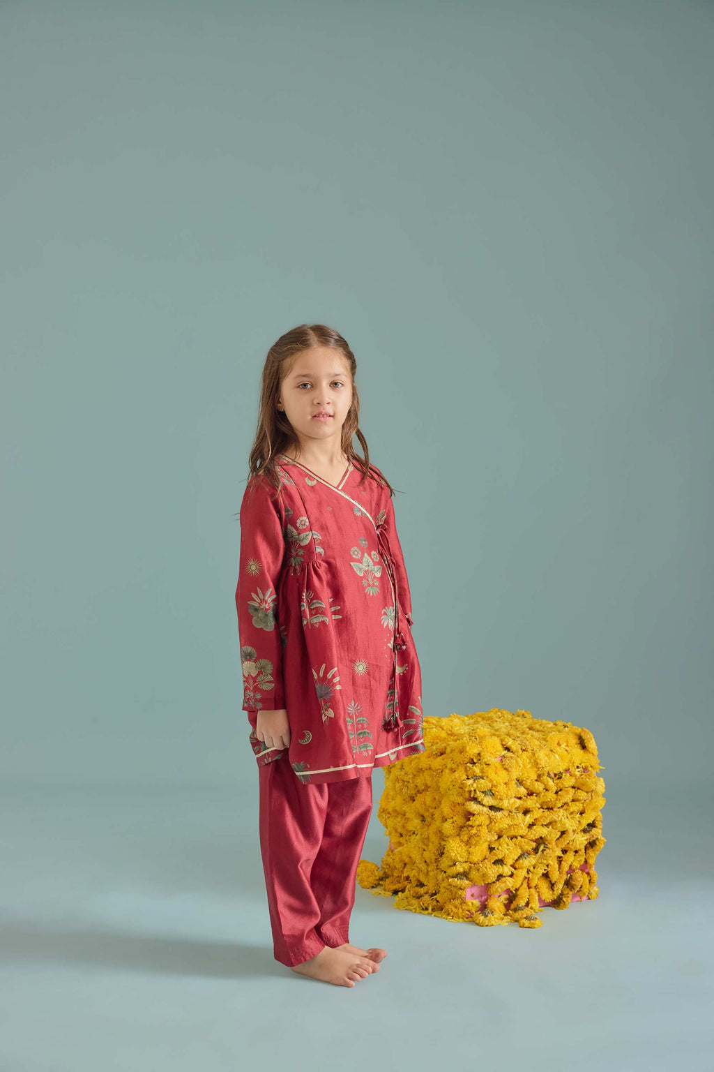 Cherry Borassus Angrakha Set - Palmyra