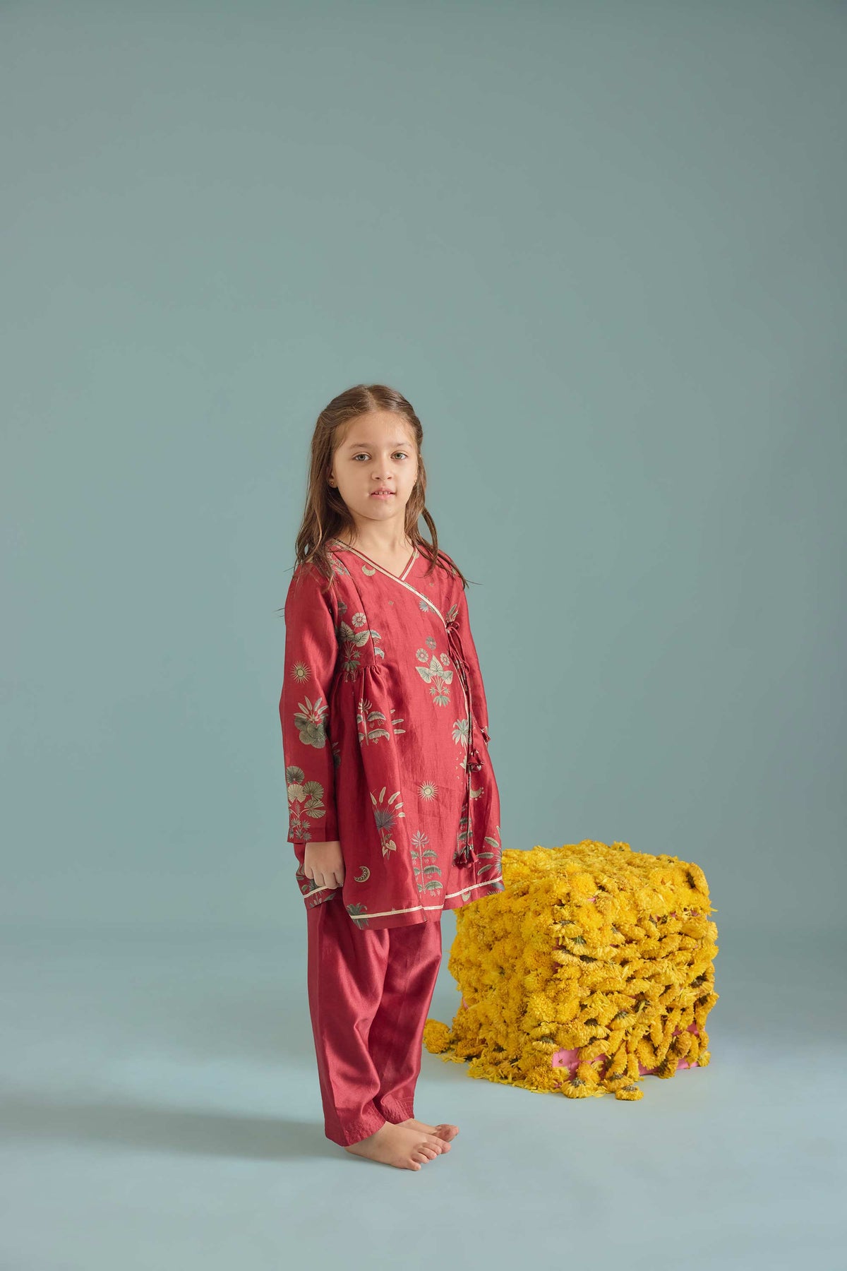 Cherry Borassus Angrakha Set - Palmyra