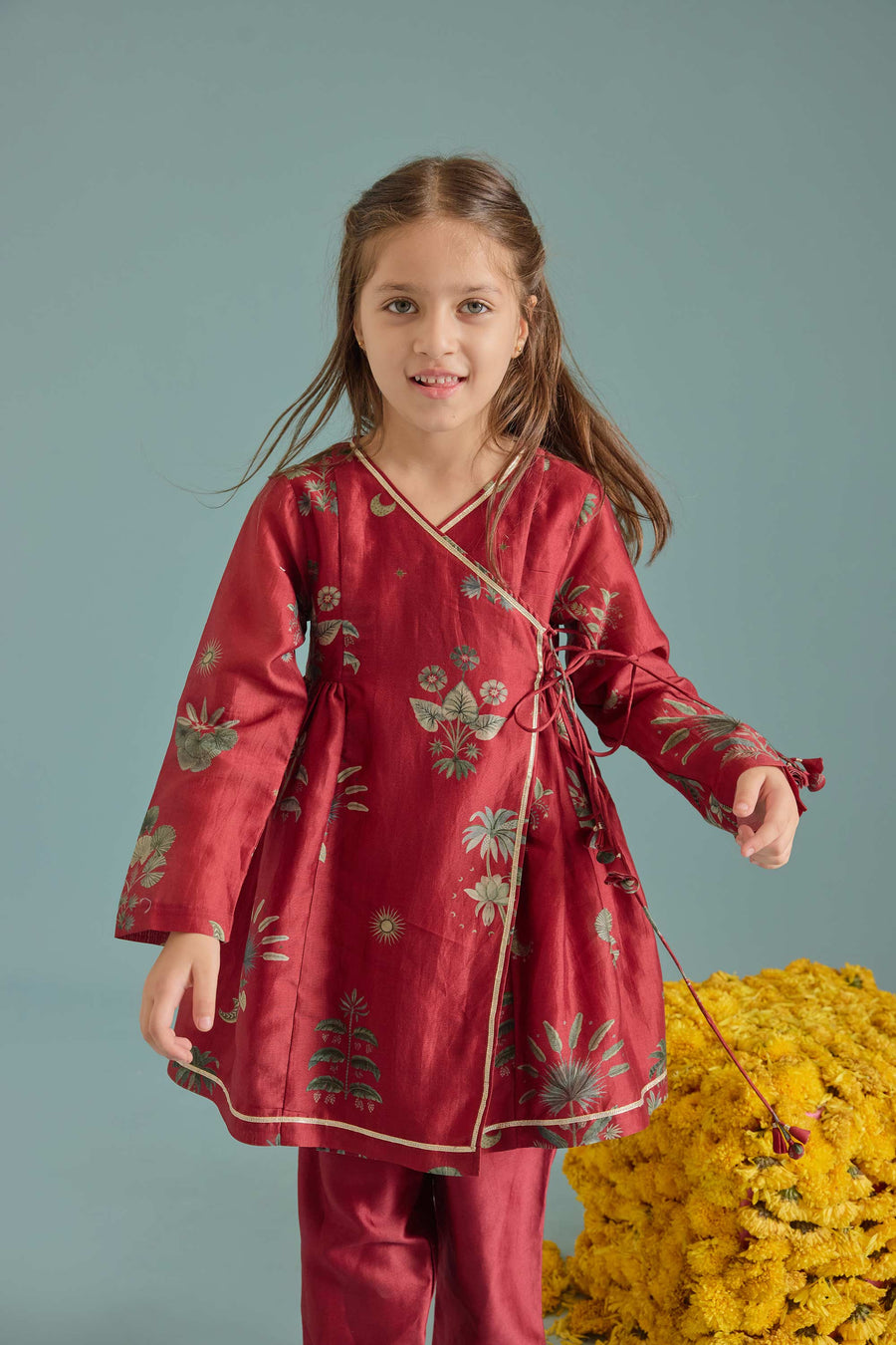 Cherry Borassus Angrakha Set - Palmyra