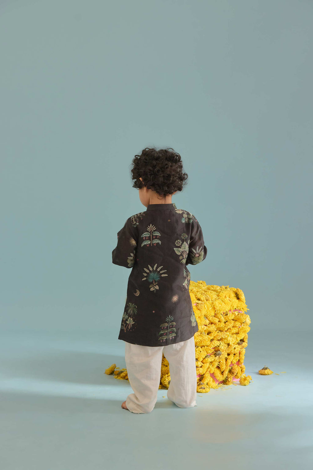 Black Areca Kurta Set