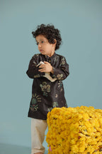 Black Areca Kurta Set