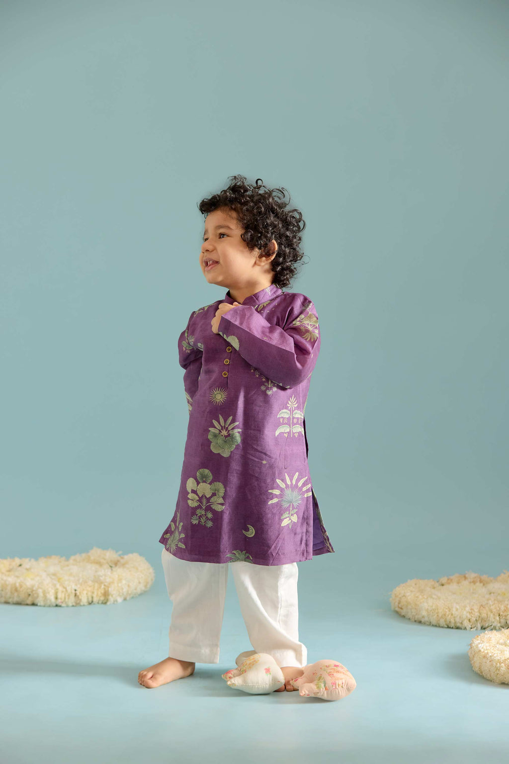 Plum Borassus Kurta Set