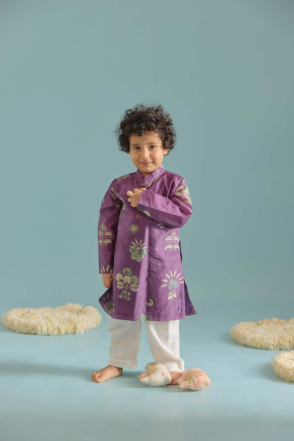 Plum Borassus Kurta Set