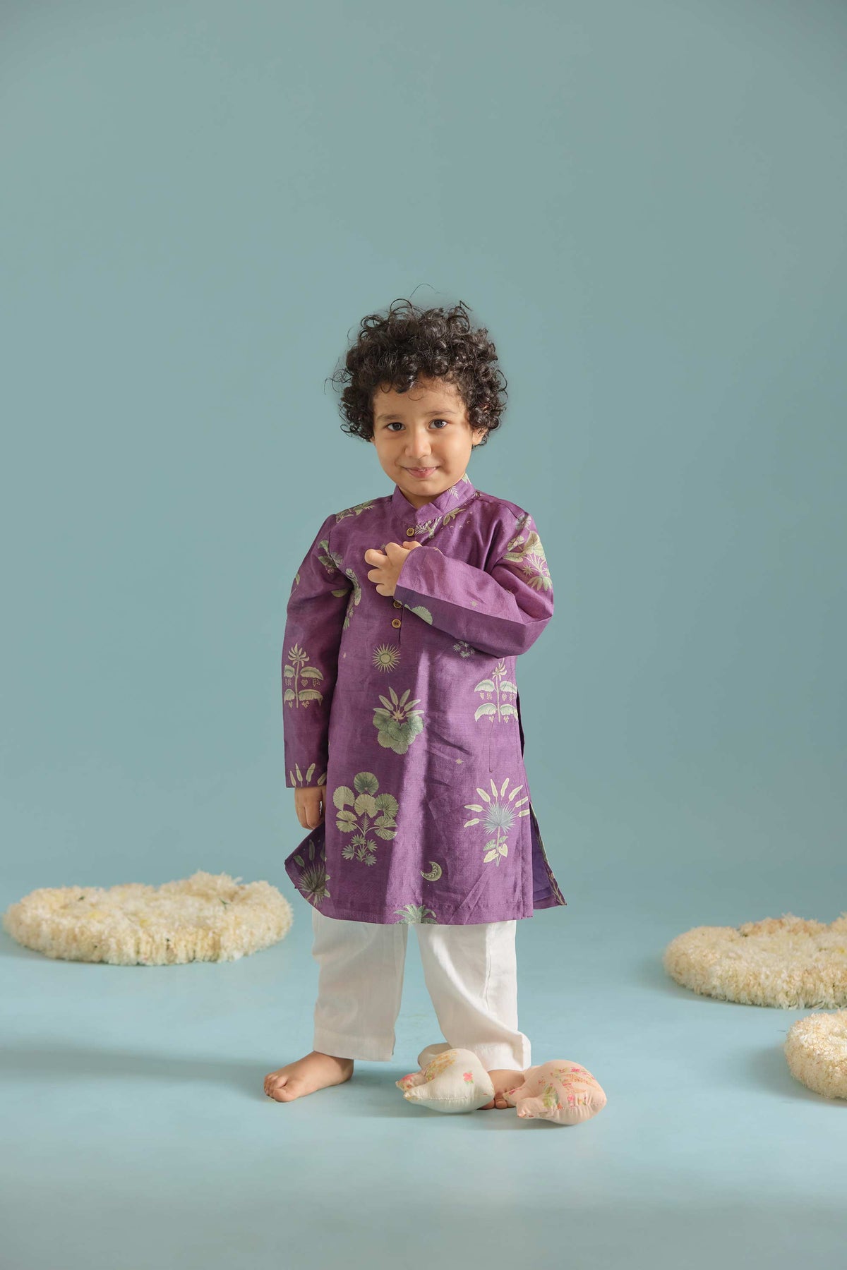 Plum Borassus Kurta Set