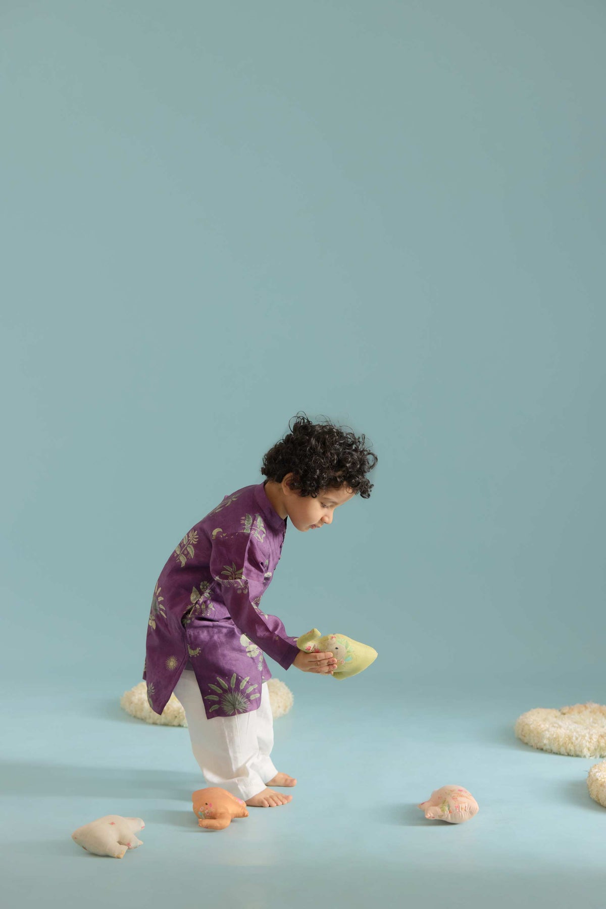 Plum Borassus Kurta Set