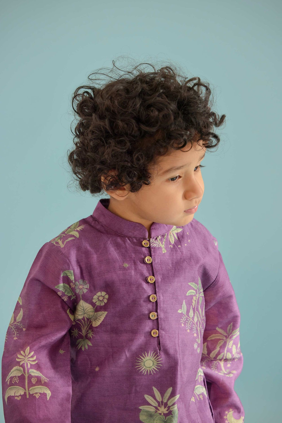 Plum Borassus Kurta Set