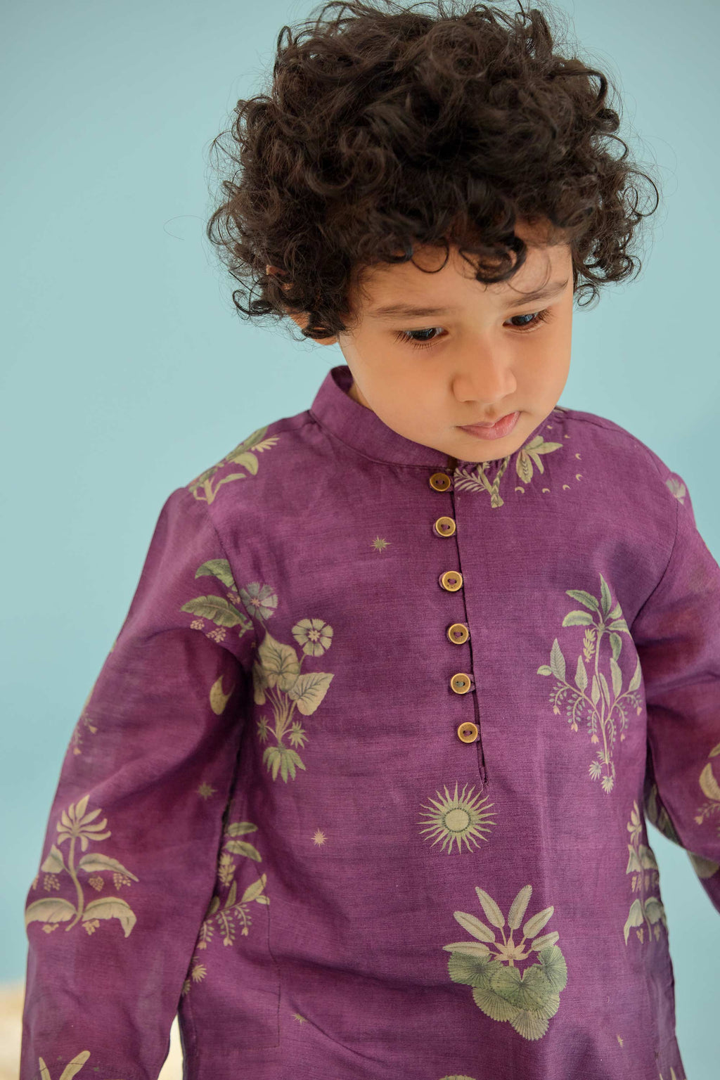 Plum Borassus Kurta Set