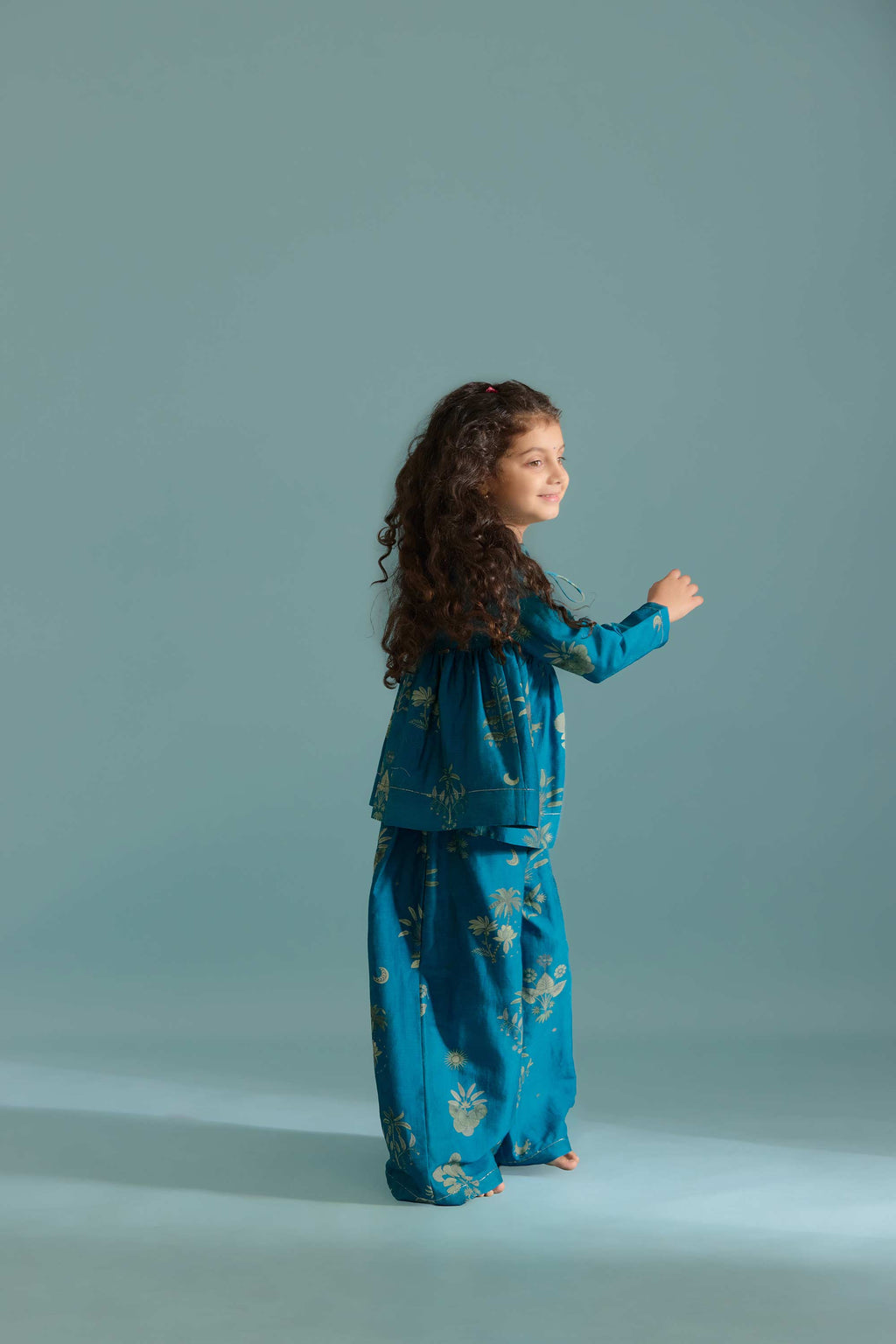 Peacock Sago Peplum Set