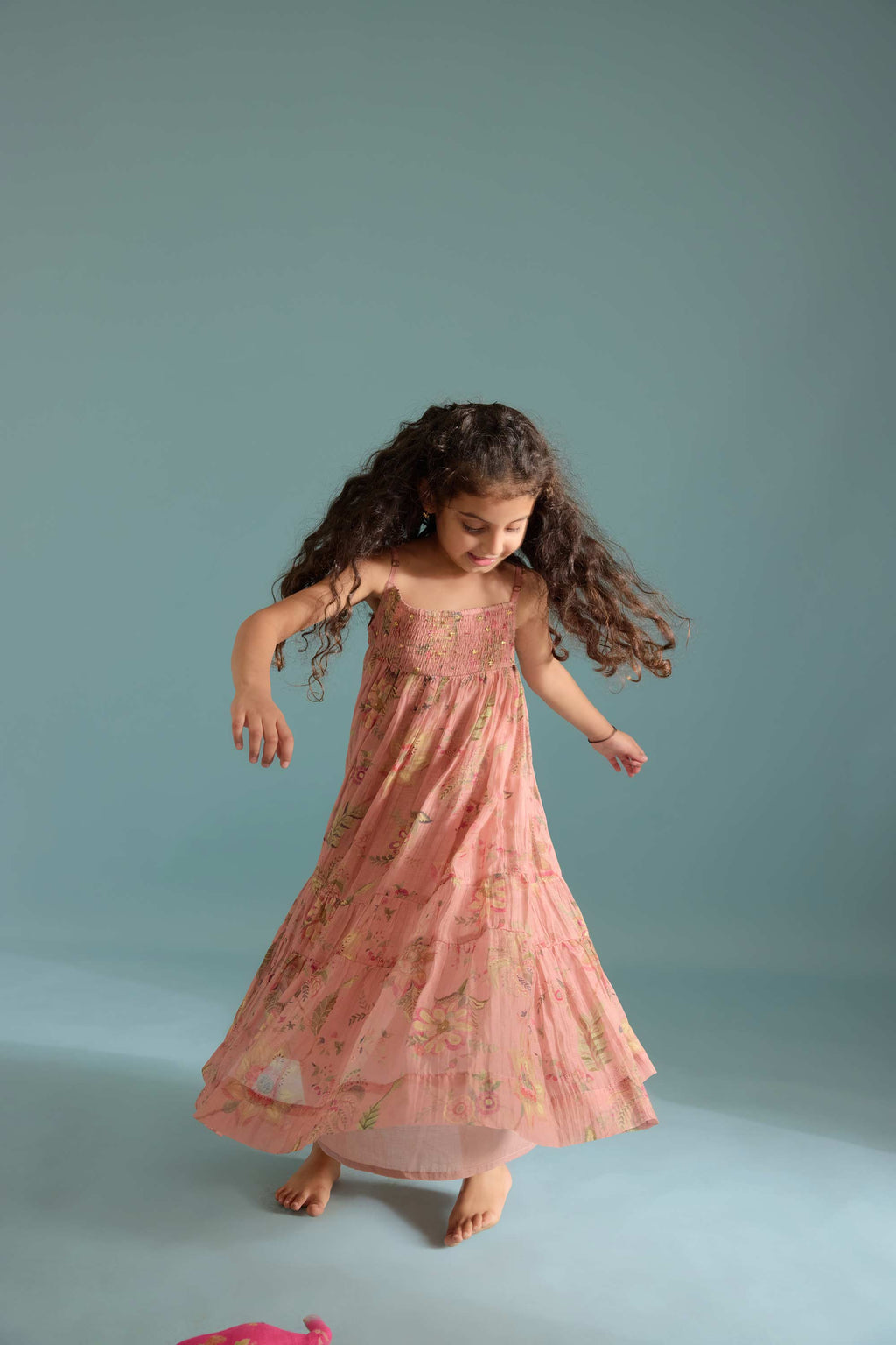 Gulabi Fuwara Peplum Set