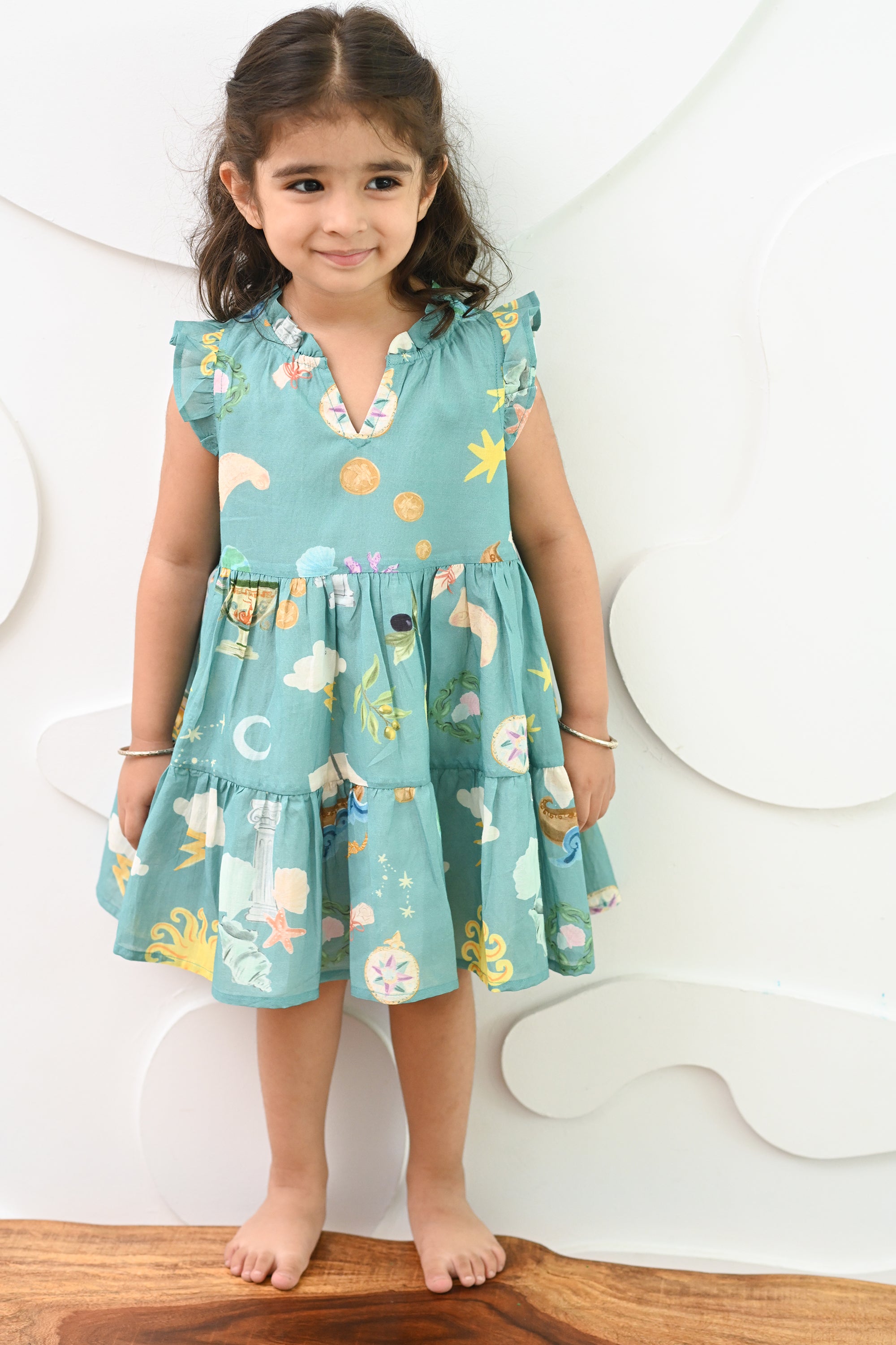 Calliope Dress- Poseidon Teal