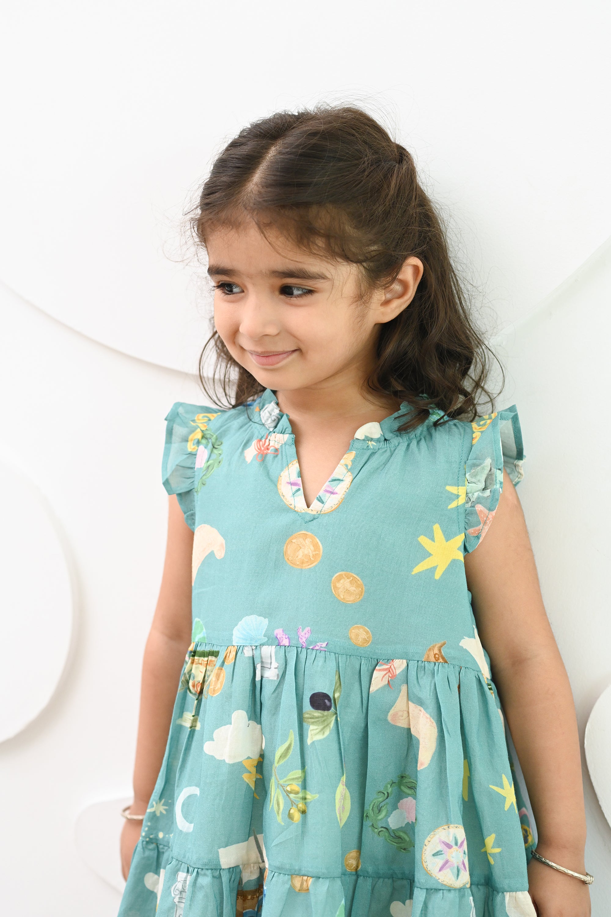 Calliope Dress- Poseidon Teal