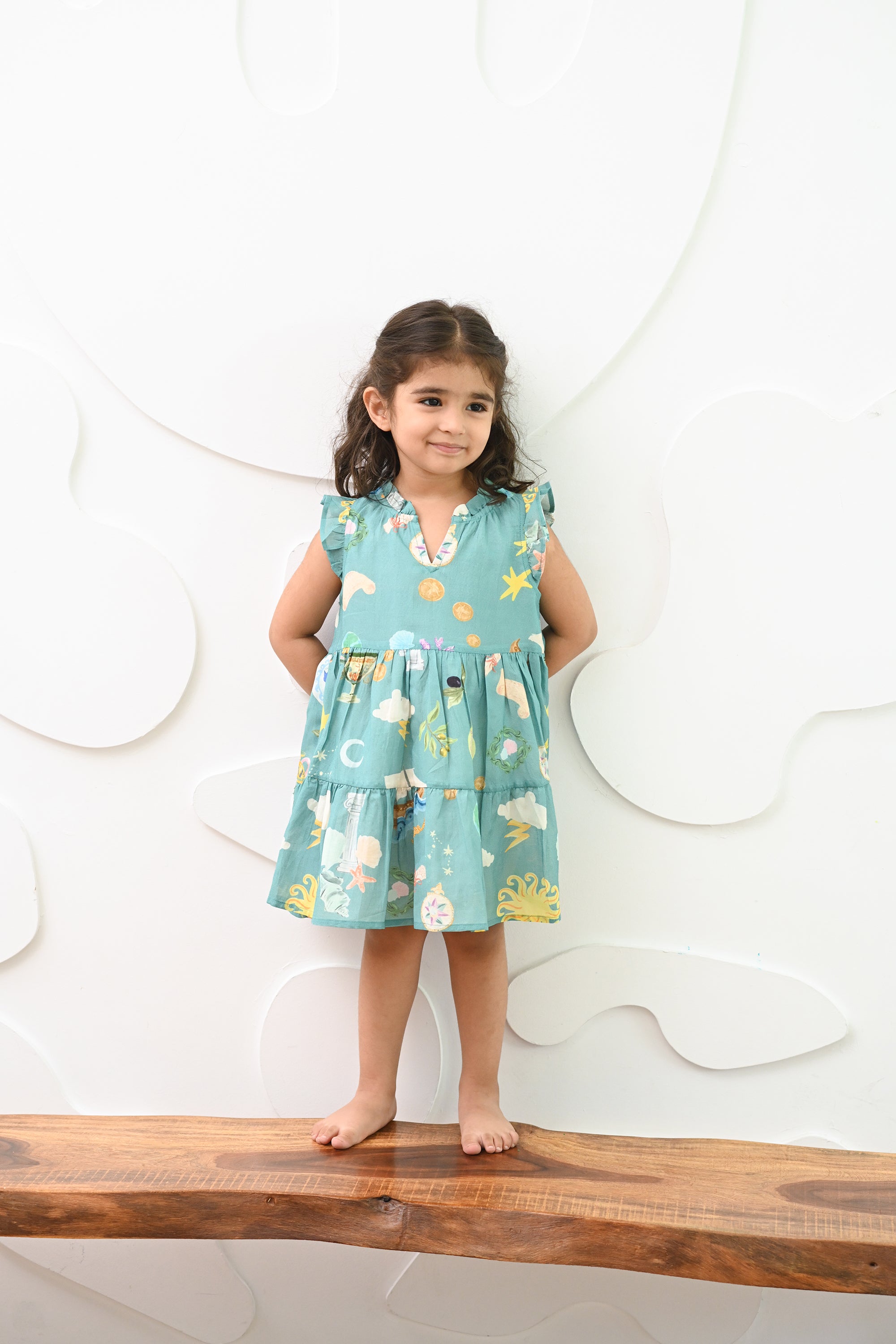 Calliope Dress- Poseidon Teal